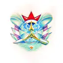 cyber sigilism tattoo design idea