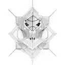 cyber sigilism tattoo design idea