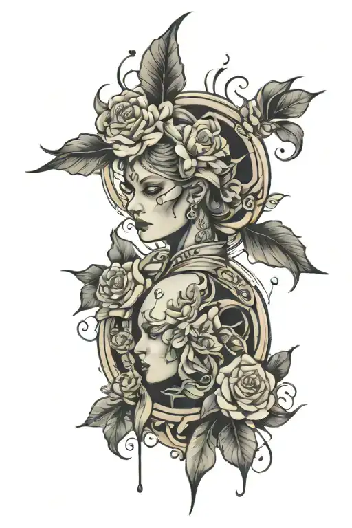 perspective  tattoo design idea