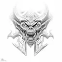 He-man striking basilisk tattoo design idea
