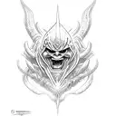 He-man striking basilisk tattoo design idea