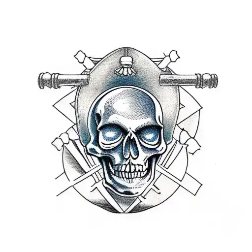 skeleton holding an hour glass with the Latin words Ego et Interitas tattoo design idea