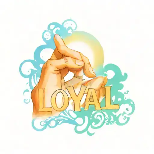 hand tattoo of my son's name Loyal Love with his birth date in between 3-12-2010 with shading and a sun at top right sid tattoo design idea