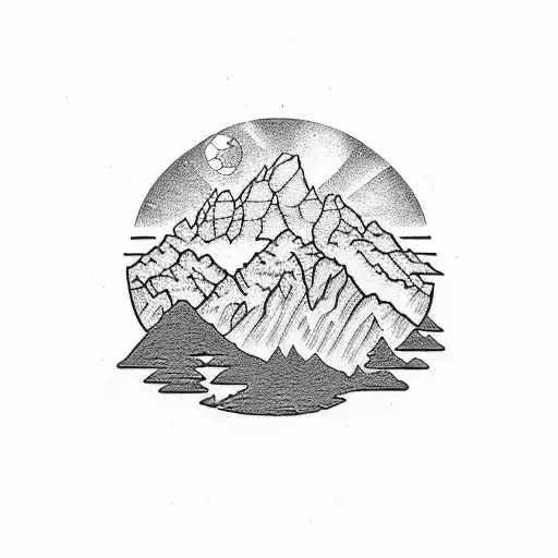 Grand Tetons tattoo design idea