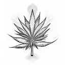 realistic marijuana plant sleeve tattoo design idea