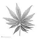 realistic marijuana plant sleeve tattoo design idea