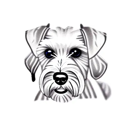 dog miniature schnauzer tattoo design idea