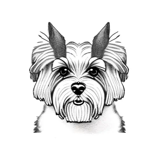 dog miniature schnauzer tattoo design idea