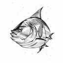 Tuna fish tattoo design idea