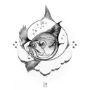 Tuna fish tattoo design idea