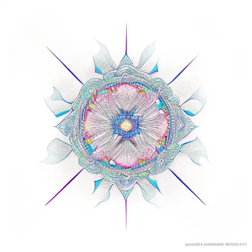 phoenix with mandala  tattoo design idea