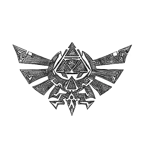 the legend of zelda logo tattoo design idea