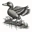 duck hunting tattoo design idea