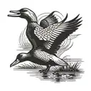 duck hunting tattoo design idea