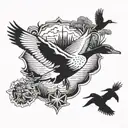 duck hunting tattoo design idea