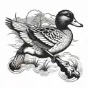 duck hunting tattoo design idea
