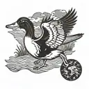 duck hunting tattoo design idea