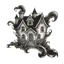 little white sheet ghost tattoo design idea