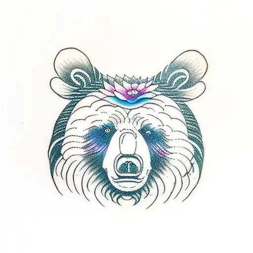 Bear tattoo design idea