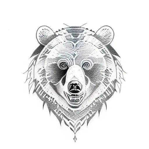 Bear tattoo design idea