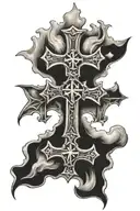 german iron cross and roman empire tattoo design idea