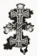 german iron cross and roman empire tattoo design idea