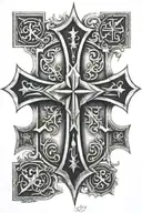 Seljuk star and German iron cross tattoo design idea