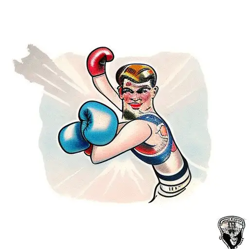 human boxer from the 1920's tattoo design idea