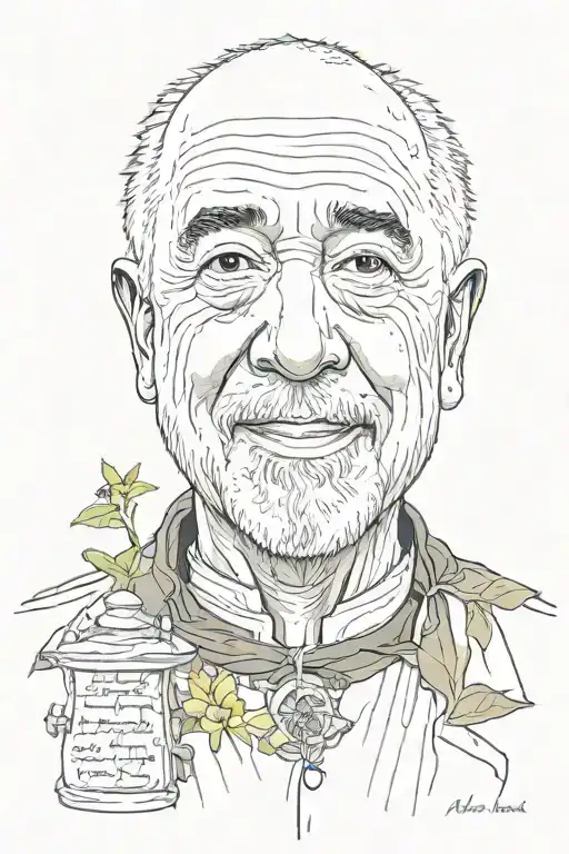 alchemist Paulo Coelho tattoo design idea