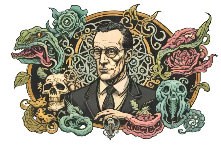 lovecraft tattoo design idea