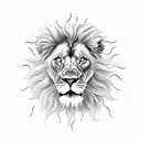 Lion and sun tattoo design idea