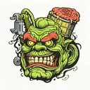 Toxic Avenger Cartoon  tattoo design idea