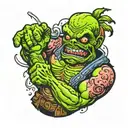 Toxic Avenger Cartoon  tattoo design idea