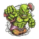 Toxic Avenger Cartoon  tattoo design idea