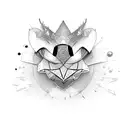 M positive vibes tattoo design idea