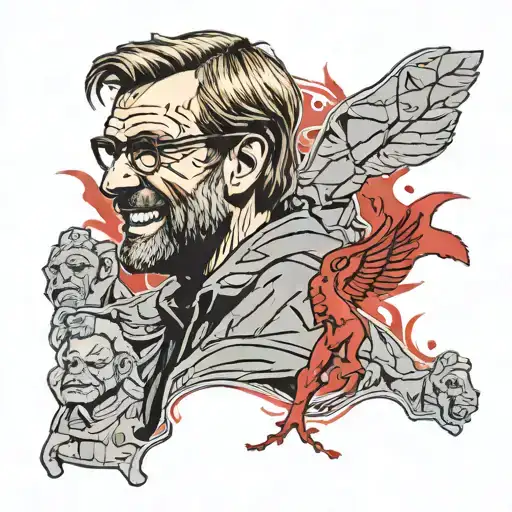 jurgen klopp in liverpool football club tattoo design idea