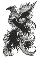 phoenix bird tattoo design idea