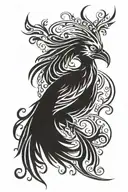 phoenix bird tattoo design idea