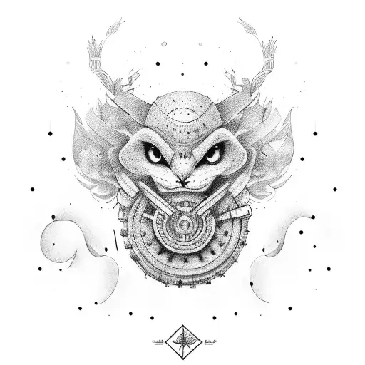 audio hug tattoo design idea