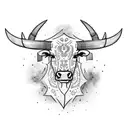 Spanish bull tattoo design idea