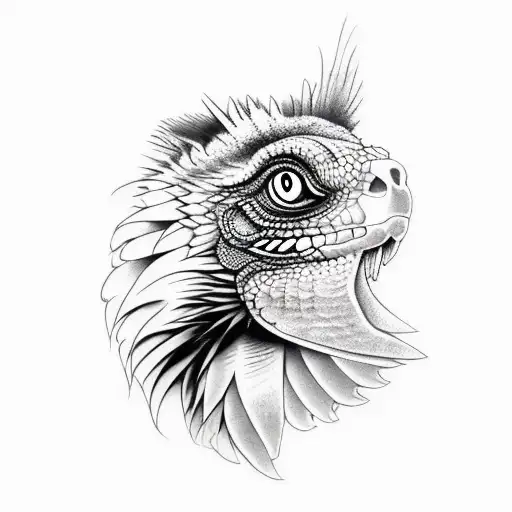 totem eagle iguana wolf dragonfly  tattoo design idea