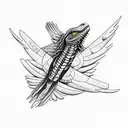 totem eagle iguana wolf dragonfly  tattoo design idea