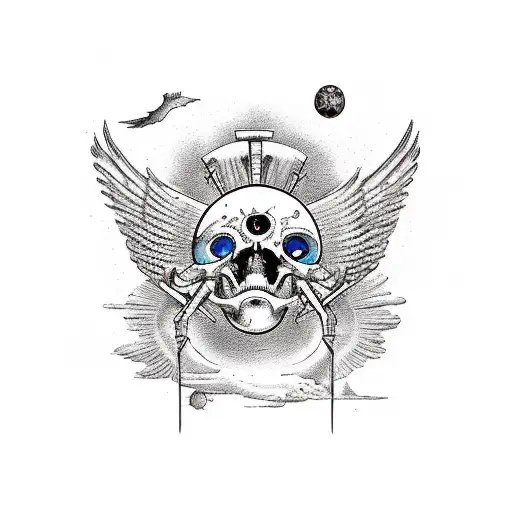 fall of Icarus with the words Momento Mori under it tattoo design idea