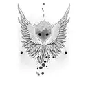 2 Paw Print with wings tattoo design idea
