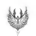 2 Paw Print with wings tattoo design idea