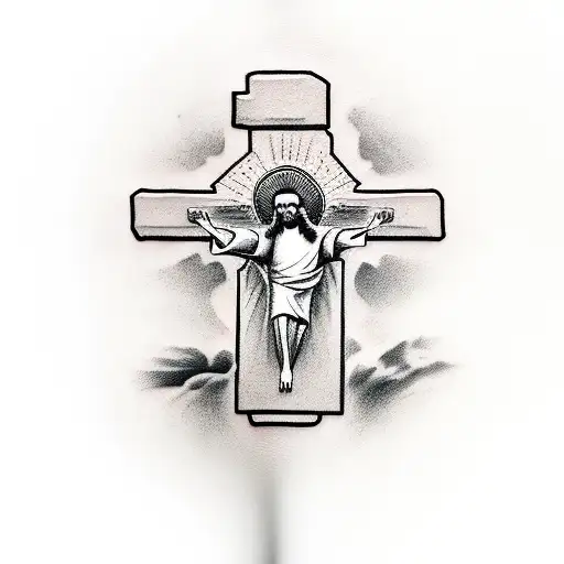 Buy Jesus Carrying Cross Crucifix Temporary Tattoo Sticker set of 2 Online  in India - Etsy