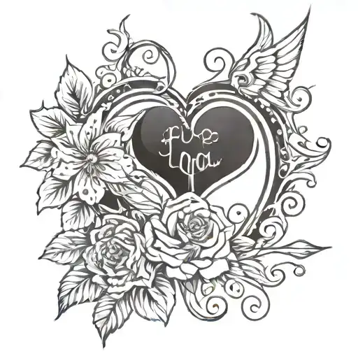 i love you with all my heart and soul and you are my everything, always and forever  tattoo design idea