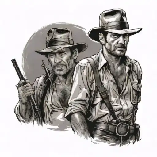 indiana jones tattoo design idea