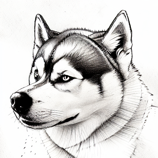 husky tattoo design idea