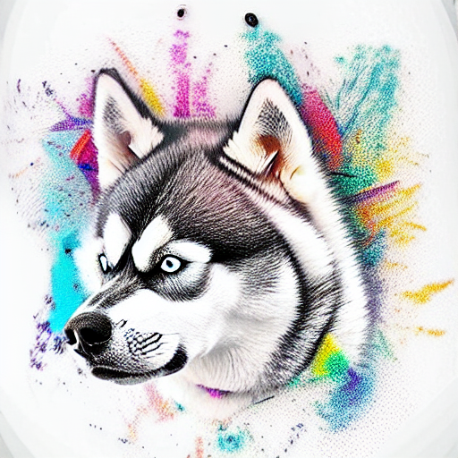 husky tattoo design idea